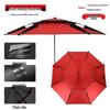 Большой красный рыболовный зонт 2,2 м: Защита от солнца и дождя, трехскладная конструкция для использования на открытом воздухе