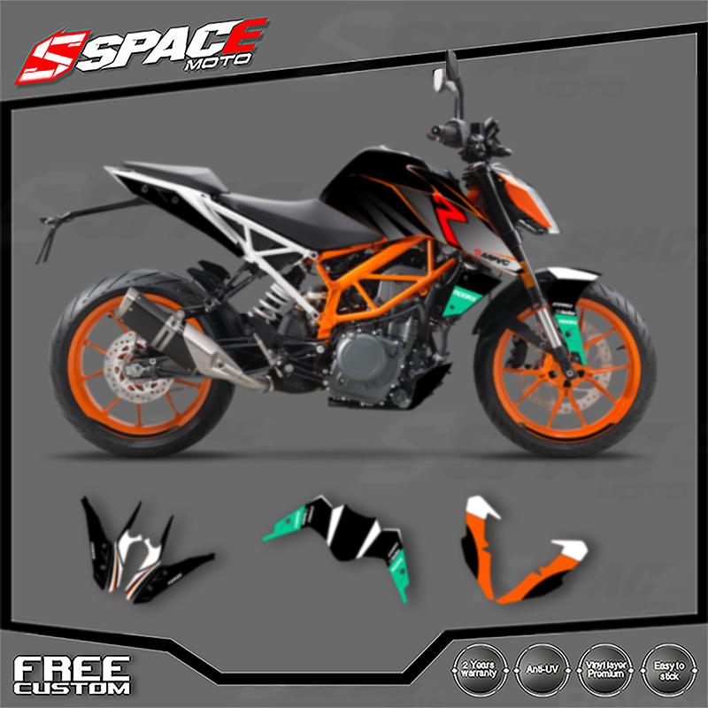 SPACE Custom Motorcycle Graphics For KTM 2017 2018 2019 2020 DUKE 125 17-20 DUKE125 390 Decal Stickers Kits 003