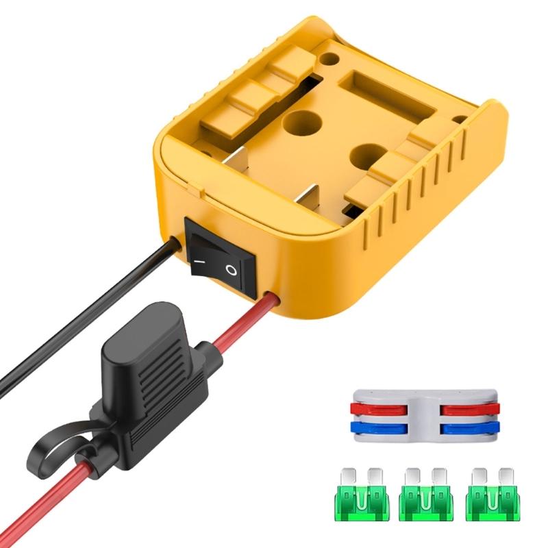 Адаптер питания 18/20 В для Power Wheel, кабель аккумулятора с предохранителями, переключателями, преобразователями, держатель для комплекта Power Wheel для радиоуправляемых игрушек, робототехники