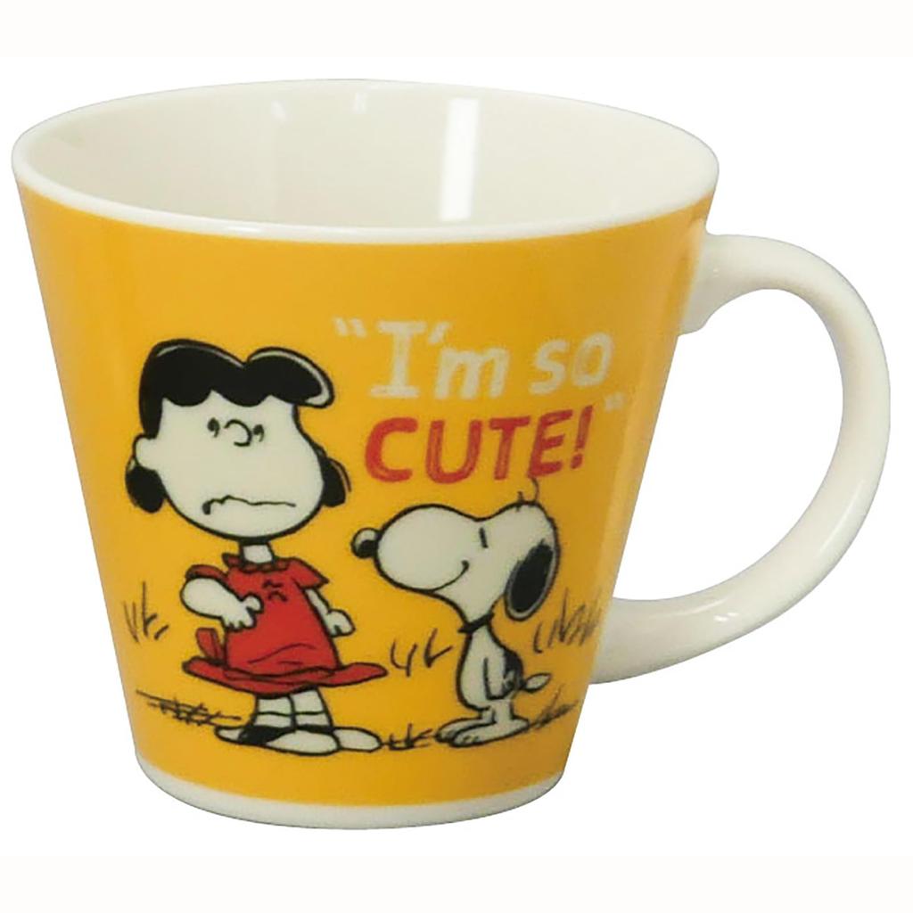 PEANUTS Comic Retro Mug Birthday Yamaka (Snoopy) (Yellow) 340ml, Gift, Gift, Women's, Tableware, Shoten, SN2703-11