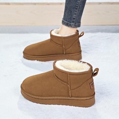 Новые женские зимние сапоги для снега с утолщенной вельветовой подкладкой для защиты от скольжения, тепла и комфорта