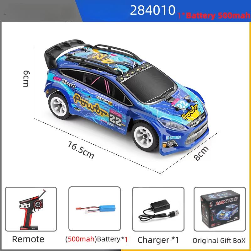 Новая 1/28 машина с дистанционным управлением 284010 4WD внедорожник 2.4G 30 км/ч высокоскоростная легкосплавная машина с шасси из сплава с фарами игрушечная гоночная машина для детей подарок для мальчиков