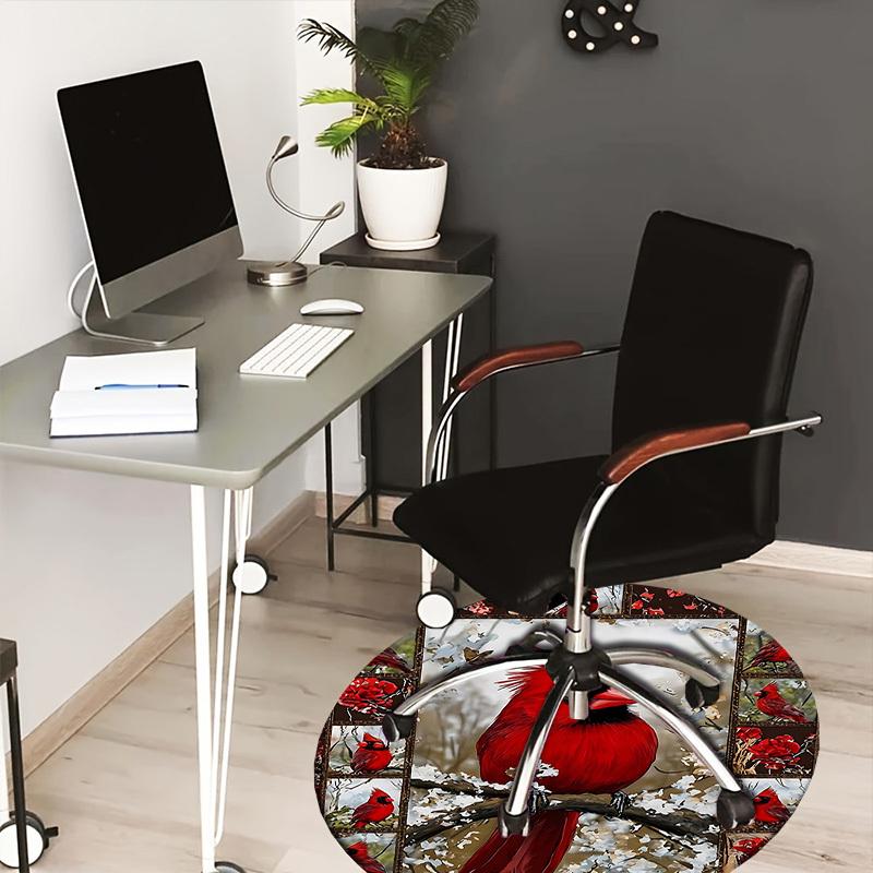1PC Cardinal Non-Slip Floor Round carpet, Office, family, bedroom, Large Area Rug Indoor Rugs,  Durable PolyesterH0381