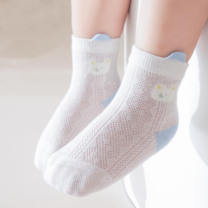 3 пары/комплект детские сетчатые тонкие носки дышащие детские носки комфорт 0-5 лет дети малыши хлопковые носки с рисунком лето
