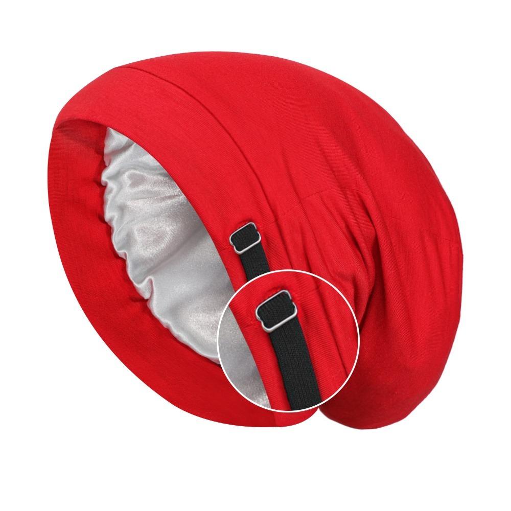 Double Layer Night Sleep Cap Satin Lining Head Wraps Casual Baggy Hat