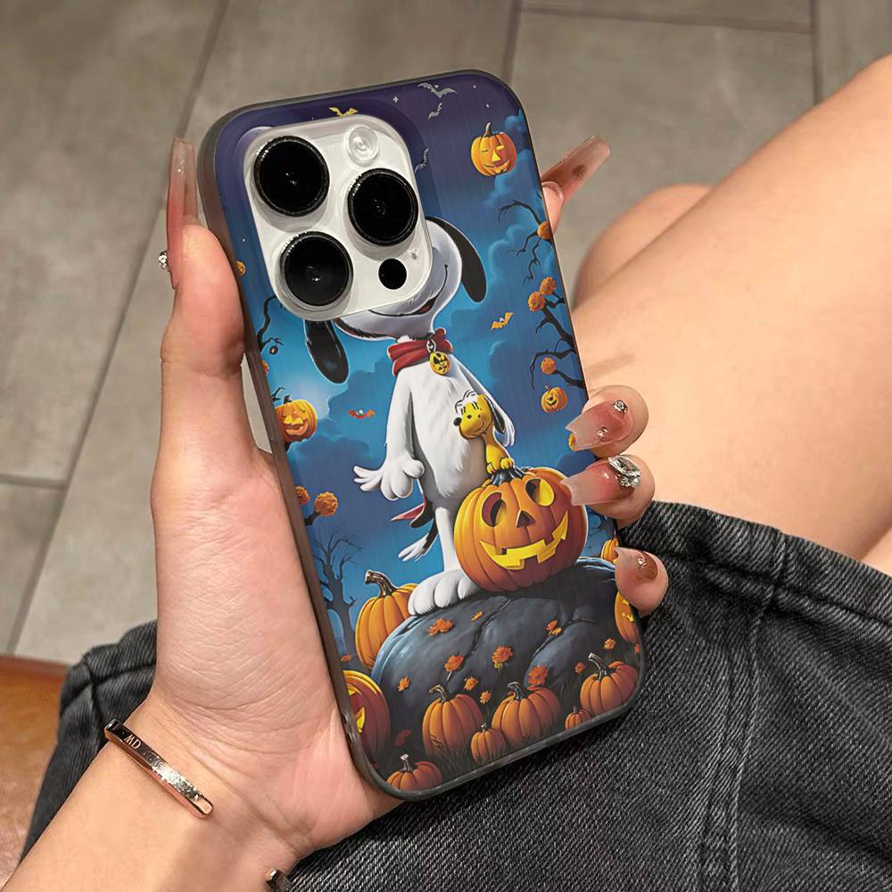 Милый мультяшный S-Снупи для IPhone 17 16 15 14 13 12 11 Pro Max Plus Pro Гофрированный ударопрочный матовый чехол для телефона
