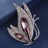 Purple  Brooch Temperament Butterfly Light Luxury Corsage  Charm Badge Pins For Women Clothing Accessories