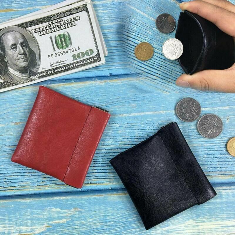 Purse Snap Strong Closure Coin Pouch Small Change Bag Leather Pretty Cute Simple