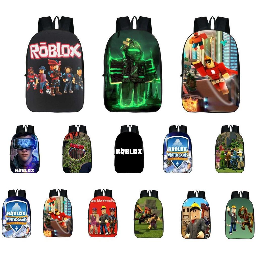 Школьный рюкзак Roblox для детей с большой вместимостью и прочным полиэстеровым материалом