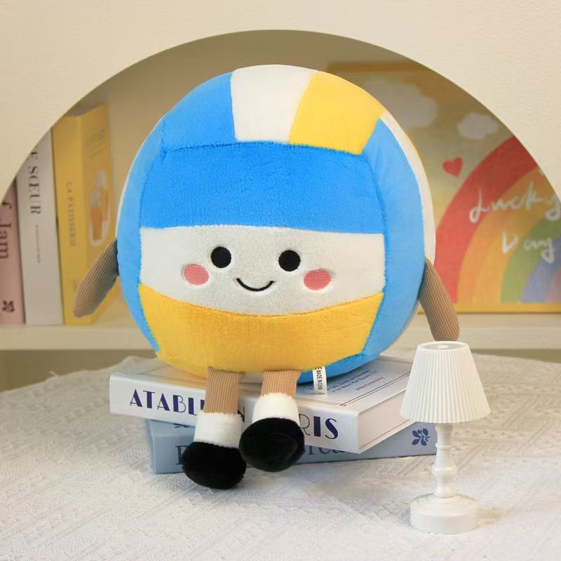 28cm Simulation New Volleyball Doll Pillow Filled with Plush Toys, Cartoon Anime Cute Children's Birthday Gifts, Fun Dolls