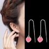 Pink Love женские серьги Earlines персонализированные персиковые сердечки длинные стиль
