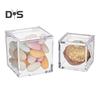 Прозрачные акриловые коробки, маленькие квадратные кубические контейнеры с крышкой, пластиковый органайзер для хранения конфет, таблеток, крошечных ювелирных изделий