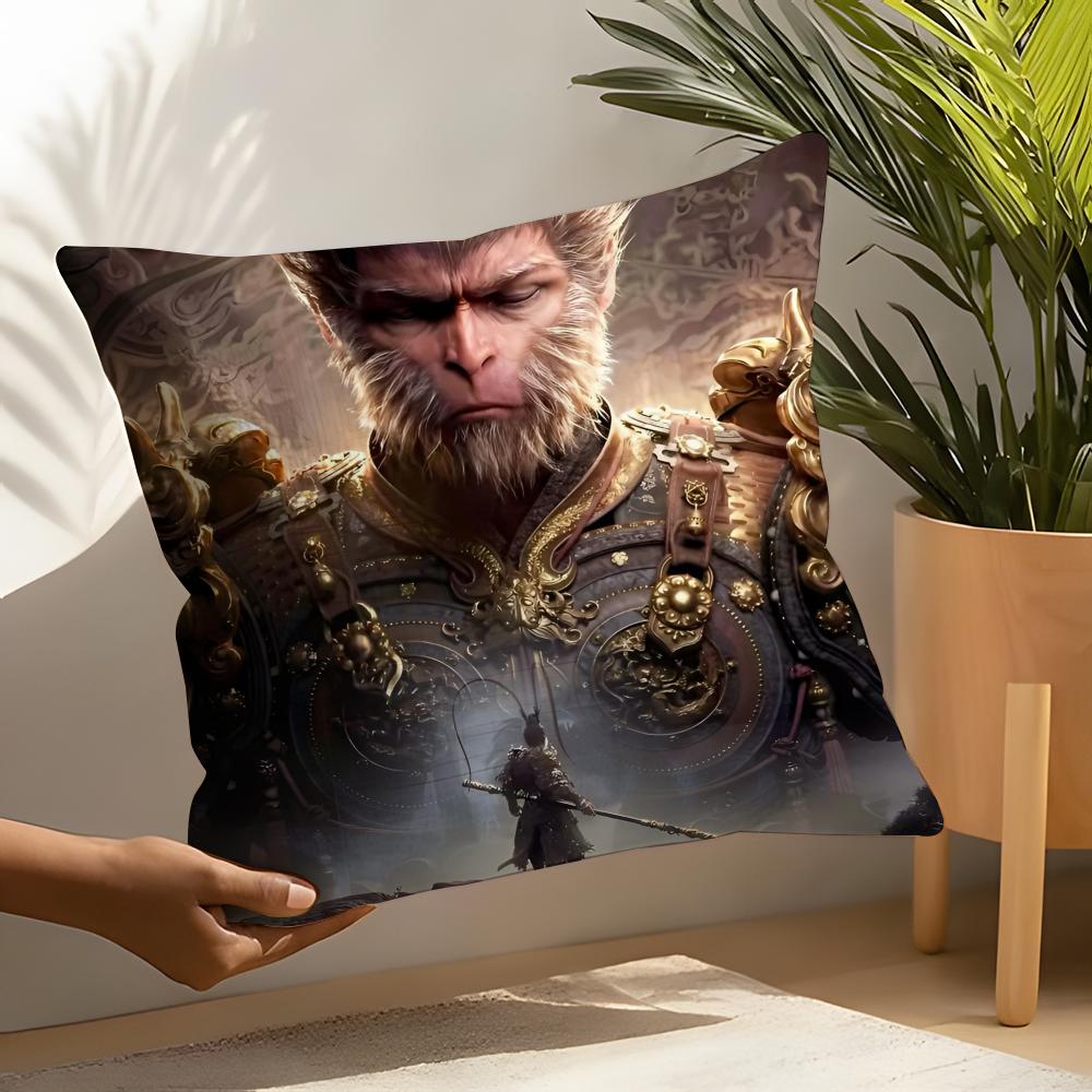 Путешествие на Запад BBlack Myth Wukong Льняные Наволочки Для Декоративного Дивана Домашние Подушки Чехол Автомобильное Сиденье Подушки Чехлы
