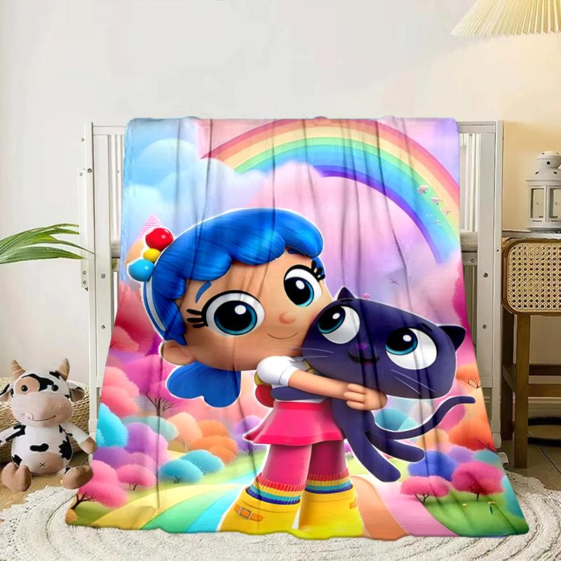 Rainbow Kingdom Adventure Blanket Flannel Blanket for bed, sofa, Camping, Hiking, Picnic Essentials, gift for family Fan gifts