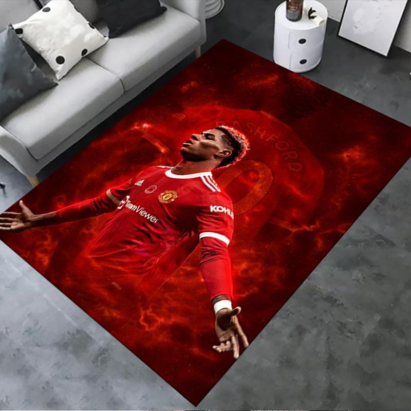 Marcus Rashford Carpet Rug for Living Room Bedroom Home Sofa Decoration,Kids play Non-slip Floor Mat