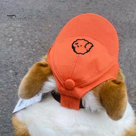 Защитная шляпа от солнца для собак с отверстиями для ушей Бейсбольная кепка для собак Холщовая шляпа для домашних животных Кепка с козырьком для домашних животных для фотографий Косплей вечеринок