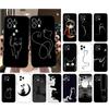 Phone Case For Iphone 14 Pro Max 13 12 11 Pro Max Xr 12 13 Mini 14 Plus 7 8 Se Black Cat Case Funda