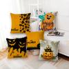 Halloween Pillow Cover New Pumpkin Cushion Cover Office Sofa Lumbar Nap Cushion Pillow Cover Pillow Cover