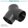 ACROPIX Car Heater Warm 3 Way Duct Pipe Y Shape Outlet Connector Universal 75mm Black 1pcs