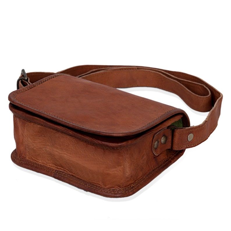 Leather Satchel Small Crossbody Bag Genuine Leather Messenger Shoulder Bag Cross Body Bag for Men and Women Travel Gift Bag Mini Sling Bag