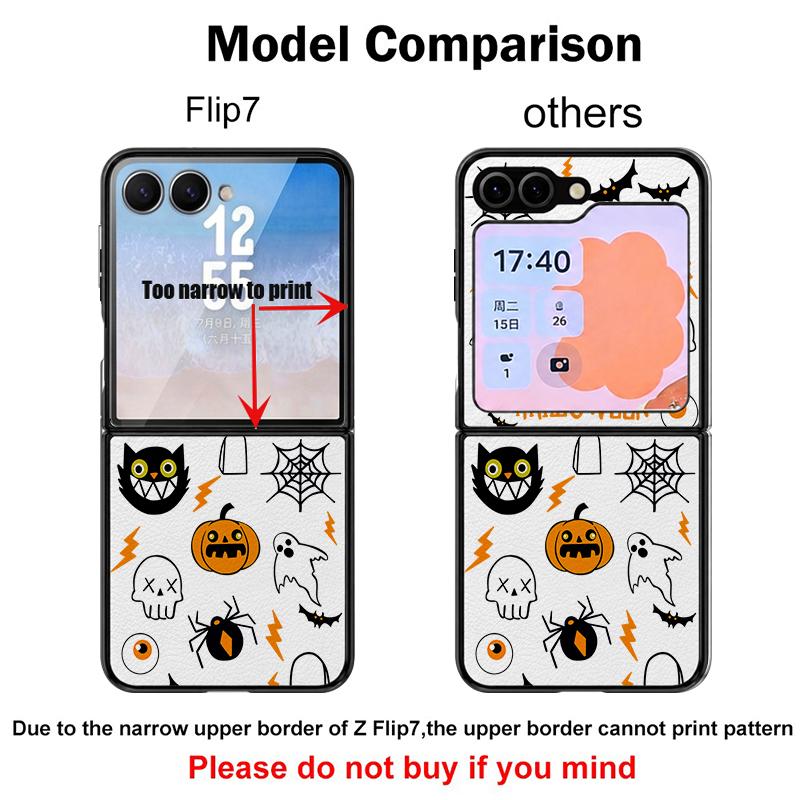 Чехол Halloween Ghost Pumpkin для Samsung Galaxy Z Flip 8 7 FE 6 5 4 Z Flip8 Flip7 Flip6 Flip5 Гибридная кожаная накладка Жесткий бампер из ПК