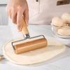 A Wooden Rolling Pin, Stainless Steel T-shaped Dough Roller, One-handed Labor-saving Baking Rolling Pin, Suitable for Kitchen Baking Tools