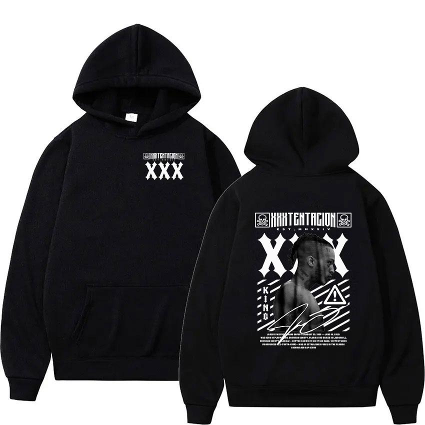 Rapper XXXTentacion Album 2026 New Hoodie Men's Gothic Punk Hip Hop Pullover Sweatshirt Retro Oversized Fleece Hooded Streetwear