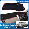 Подходит для Toyota Corolla 2007 2008 2009 2010-2013 Автомобильный коврик на панель Приборная панель Покрытие Коврик Защитный Ковер Аксессуары DashMat Солнцезащитный коврик