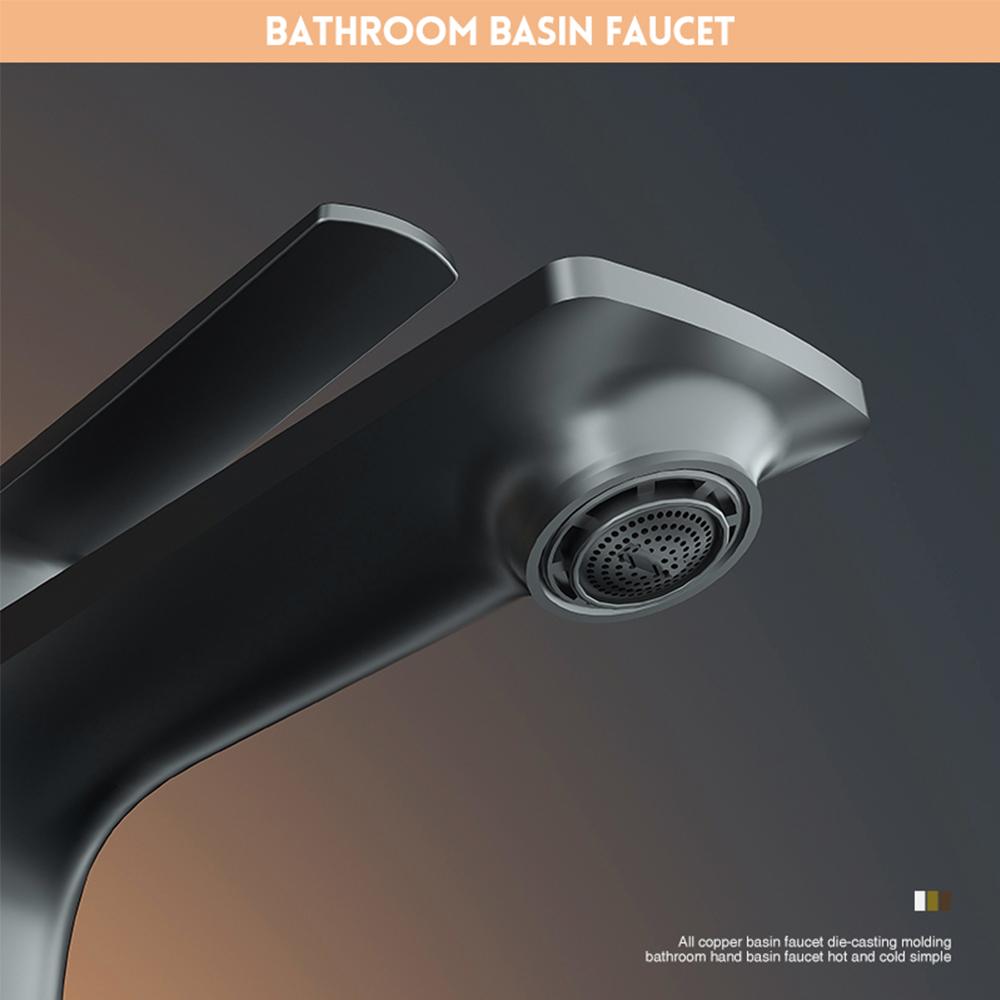 Black Bathroom Faucets Hot and Cold Mixer Faucets Vanity Bathroom Kitchen Deck Mounted Bathroom Sink Faucets 855992