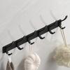 Black Robe Hooks Towel Hanger Nail Wall Rack Hooks Coat Clothes Holder for Bathroom Kitchen Accessories