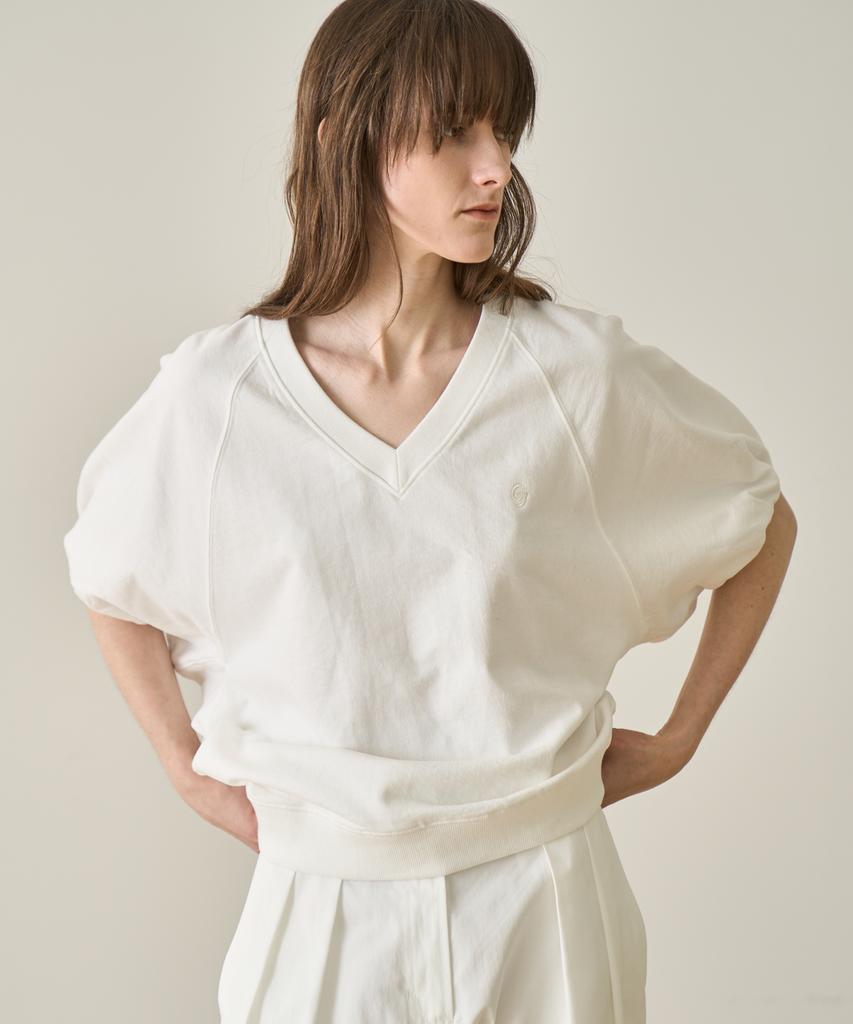 GRIDAJ Voluminous Sleeve Shirred Sweatshirt