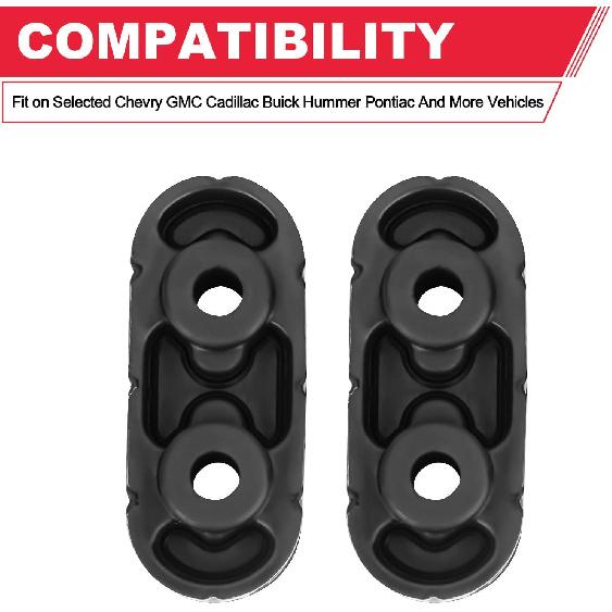 Exhaust Muffler Hanger Ulator (2Pcs) 15092802 Fits For Chevy Express Suburban Silverado 1500 2500 3500 HD,For Yukon Savana Sierra 1500 2500 3500