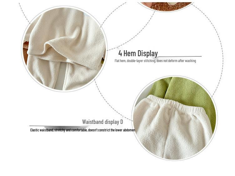 Детский велюровый пижамный комплект в корейском стиле для осени/зимы - Теплый, двусторонний для мальчиков и девочек