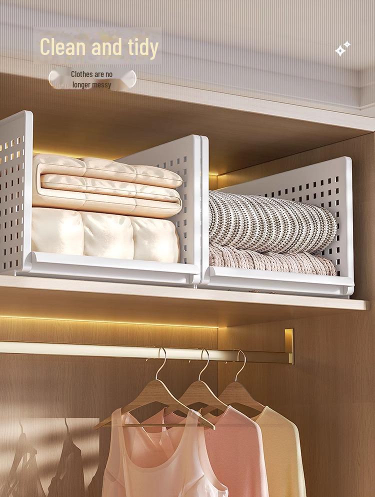 Wardrobe Partition Board: Adjustable Drawer-Style Clothes Organizer for Bedroom Storage