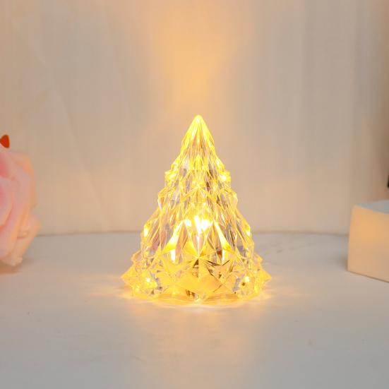 Светодиодная лампа в форме рождественской елки, мягкое свечение, немерцающий прикроватный светильник на батарейках