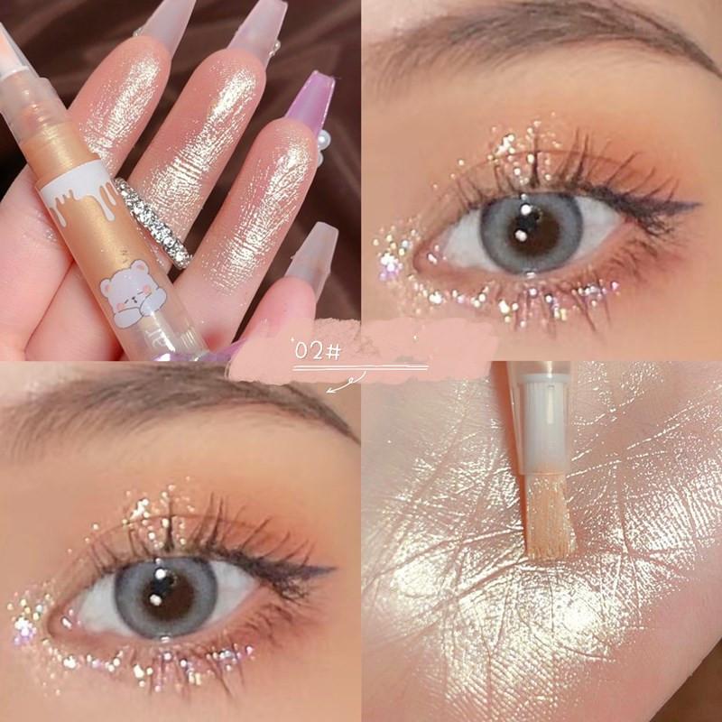 Waterproof Shiny Diamond Highlight Pen Eye Makeup Highlighter Waterproof Pearl White Brighten Silkworm Shadow Liquid Eyeliner