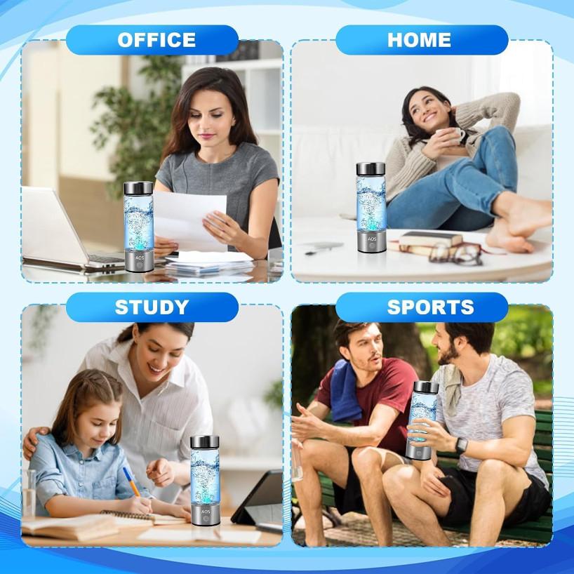 Стакан для воды, обогащенной водородом, 8032PPB, портативный генератор водородной воды за 3 минуты, щелочной производитель, перезаряжаемая бутылка-антиоксидант с разъемом Type-C