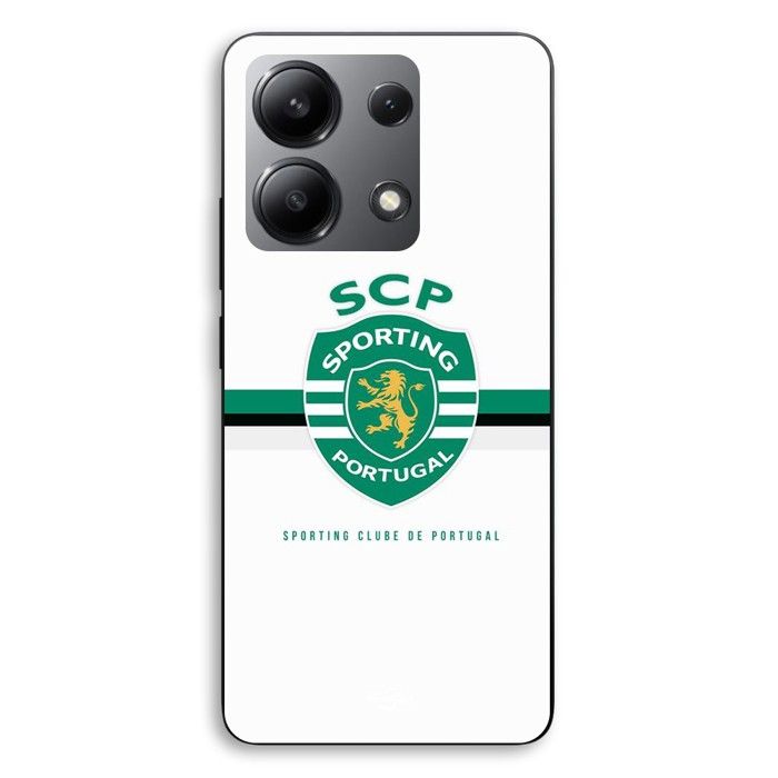 Coque de téléphone - MANIACASE - Xiaomi Redmi Note 13 4G - Sporting Portugal - blanc - Silicone TPU