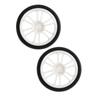 2PCS RC Racing Tire Plastic Wheel Hub and Rubber Tire for ZD Racing 1/16 16426 S16 EX16 Black and White