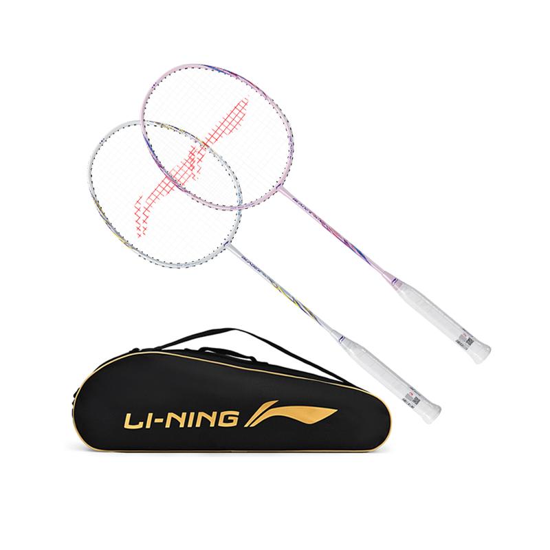 Li Ning Бадминтонные ракетки Bazooka Full Carbon Тип Скорость Улучшенная скорость замаха Продвинутый уровень 5U Белый Розовый AYPU091-55