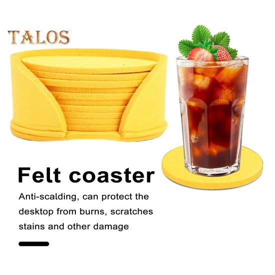 10 шт. фетровые подставки, теплоизоляция, водопоглощение, защита от ожогов, чашка, бутылка для напитков, противоскользящие салфетки
