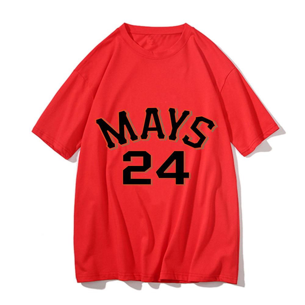 Baseball Willie Mays Print Man T-Shirts Graphic Street Tees High-Quality Sports Tees Clothing Cute Hip Hop Short Sleeve Costumes