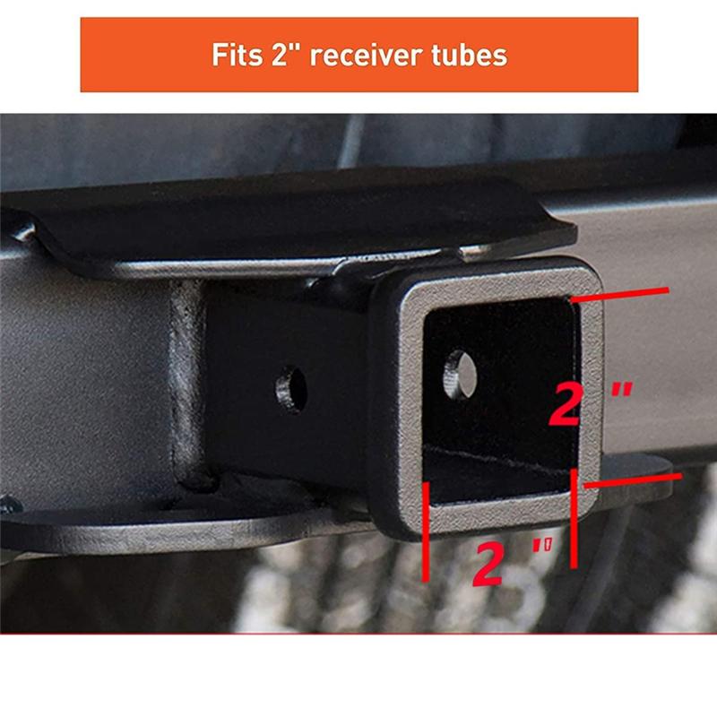 Ac29-For Pickup Truck Car SUV Trailer Hitch Accessories, 2" Heavy Duty Metal Emblem Guard Tow Hitch Cover Black