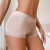 Сексуальные мягкие трусики из ледяного шелка для женщин, тонкие, дышащие, со средней посадкой, из чистого хлопка, быстросохнущие, большого размера, женские дышащие трусики с обхватом бедер