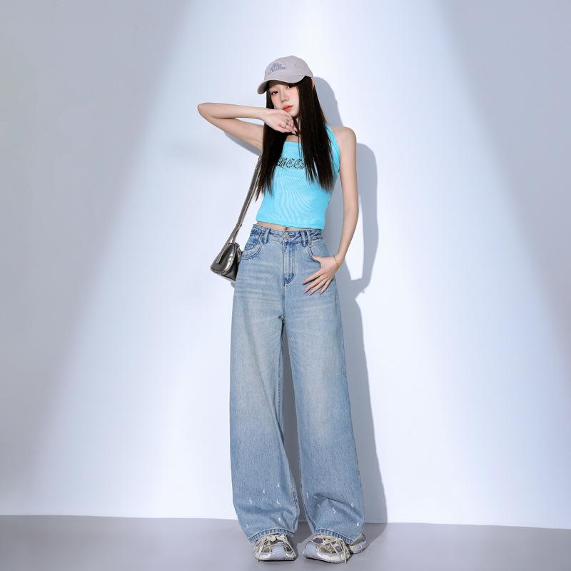 Wide-leg Jeans Women's Spring High Waist Wide-leg Jeans Women's Jeans Loose Straight Jeans Wide-leg Trousers Women
