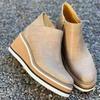 Autumn British Style Round Toe Chunky Heel Low-Top Casual Boots - One Size Fits Most