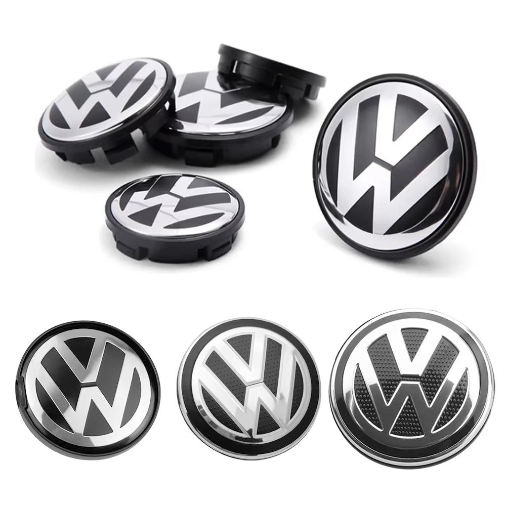 4Pcs 56/65/66mm Car Wheel Center Cover Hub Cap VW Accessories For Volkswagen R Golf Tiguan Jetta GTI Bora ID.3 Polo Passat Rline zp6