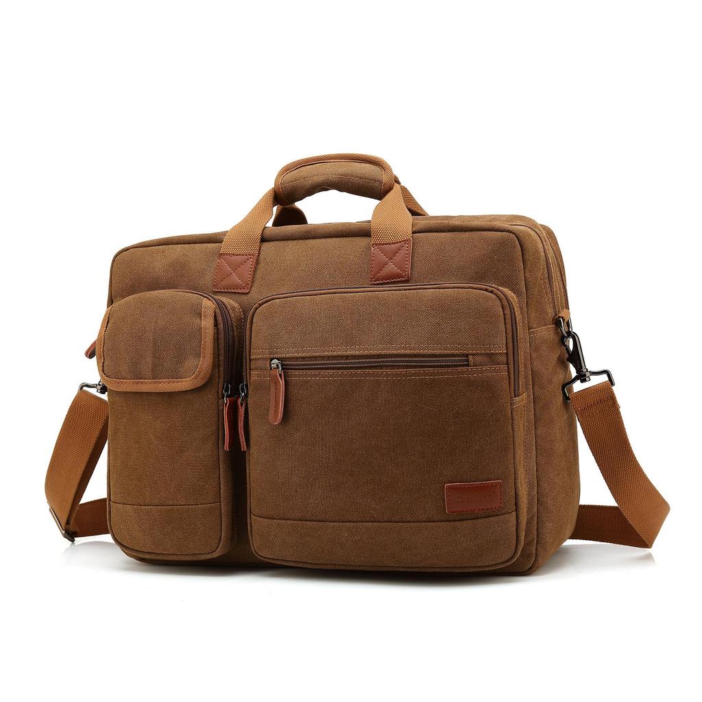 Мужская сумка Cool Bell Canvas Bag Многофункциональная сумка через плечо и сумка-мессенджер 17,3-дюймовая сумка для ноутбука Большая вместительная повседневная дорожная сумка CB-5002