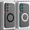 Бронированный противоударный магнитный чехол для Samsung Galaxy A55 5G A35 A25 A15 A54 A53 A52 A34 A14 A32 A13 A51 Чехол для телефона Мягкий матовый чехол