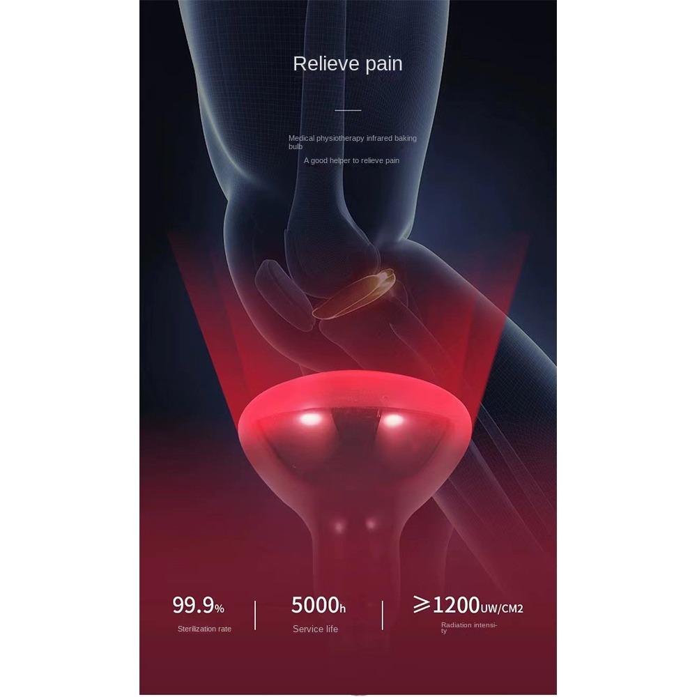 1pc 100W Infrared Heating Therapy Lamp Bulb R95 Infrared Light Bulb Physiotherapy Bulb Body Care